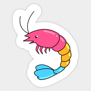 Pride Shrimp Pansexual Sticker